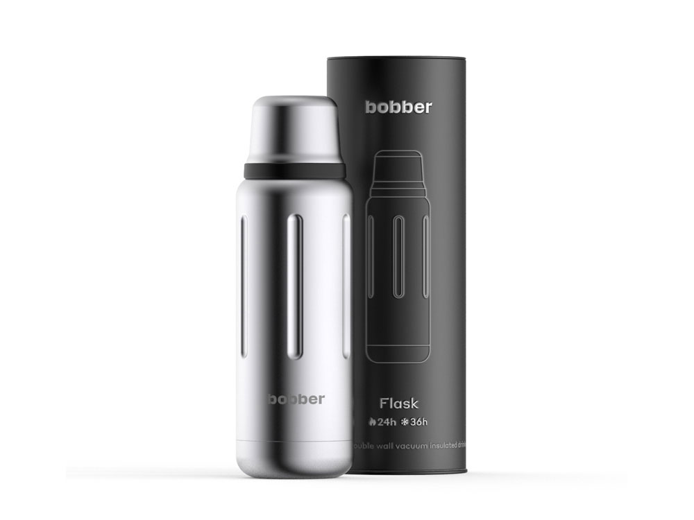 Термос для напитков, вакуумный, бытовой, тм bobber. Объем 1 литр. Артикул Flask-1000 Ginger Tonic
